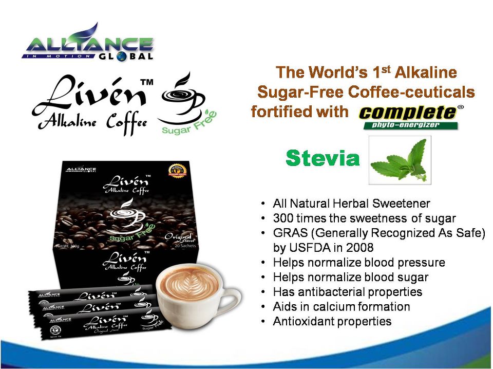 HealthWellness Supplements Liven Alkaline Stevia Coffee