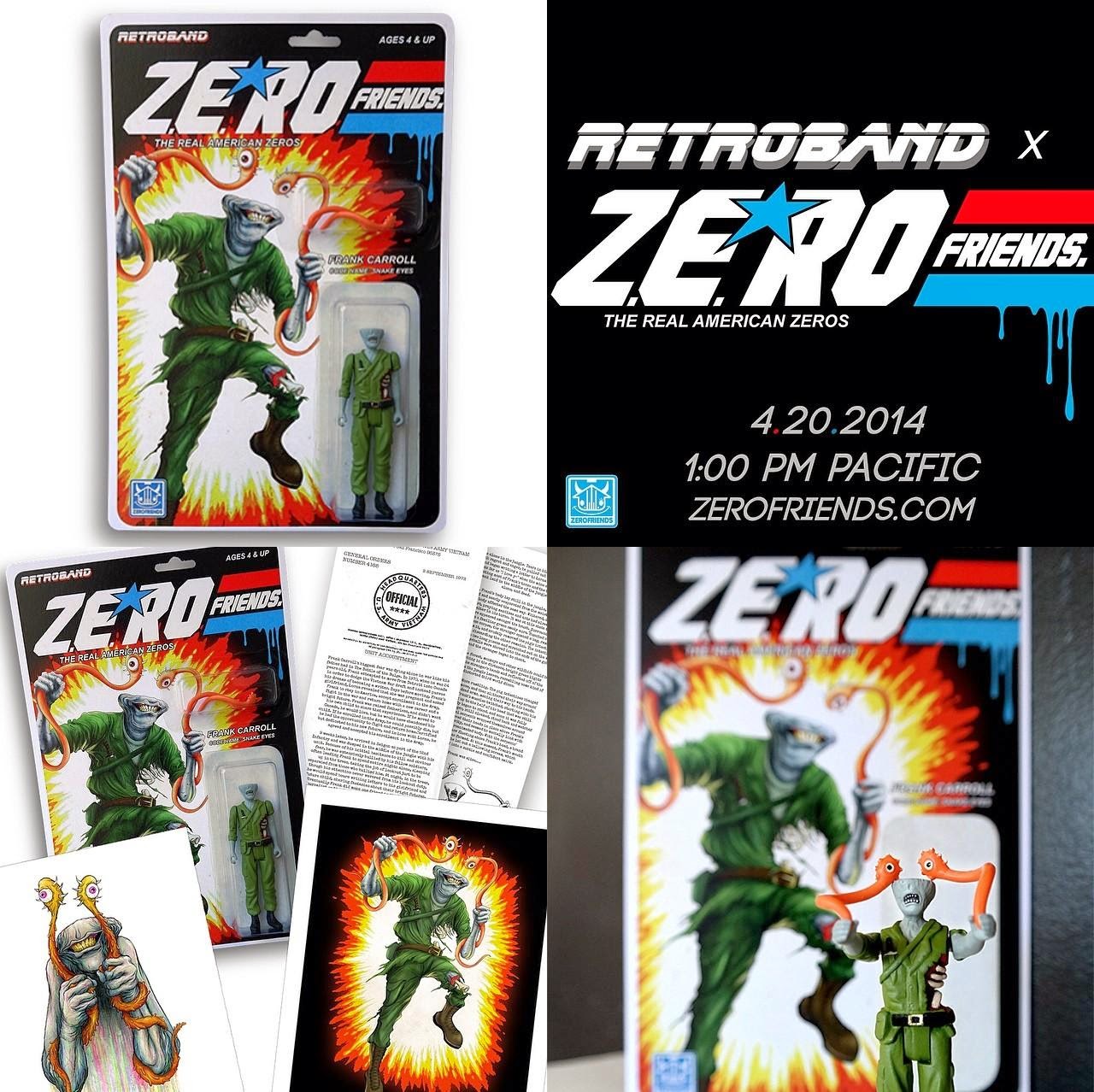 Zero Friends - Alex Pardee x Retroband “Snake Eyes” G.I. Joe Bootleg Resin Action Figure