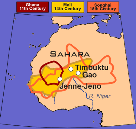 Ghana, Mali, and Songhai