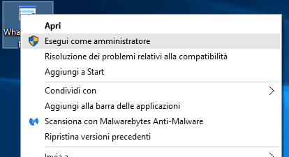 Windows 10 Esegui come amministratore