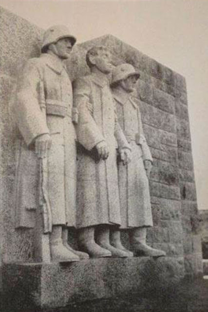 The at Gradsko monument photographed during WW2
