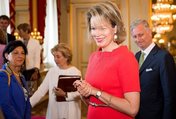 King Philippe and Queen Mathilde of Belgium attended a working meeting with school principals on the subject of education