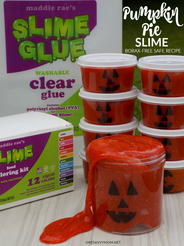 One Savvy Mom ™  NYC Area Mom Blog: DIY Pumpkin Pie Slime - Borax-Free 4  Ingredient Recipe