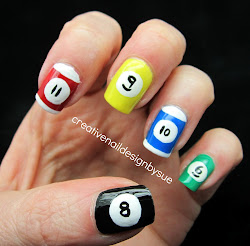 pool ball nails balls different lazy days summer nail creative pools