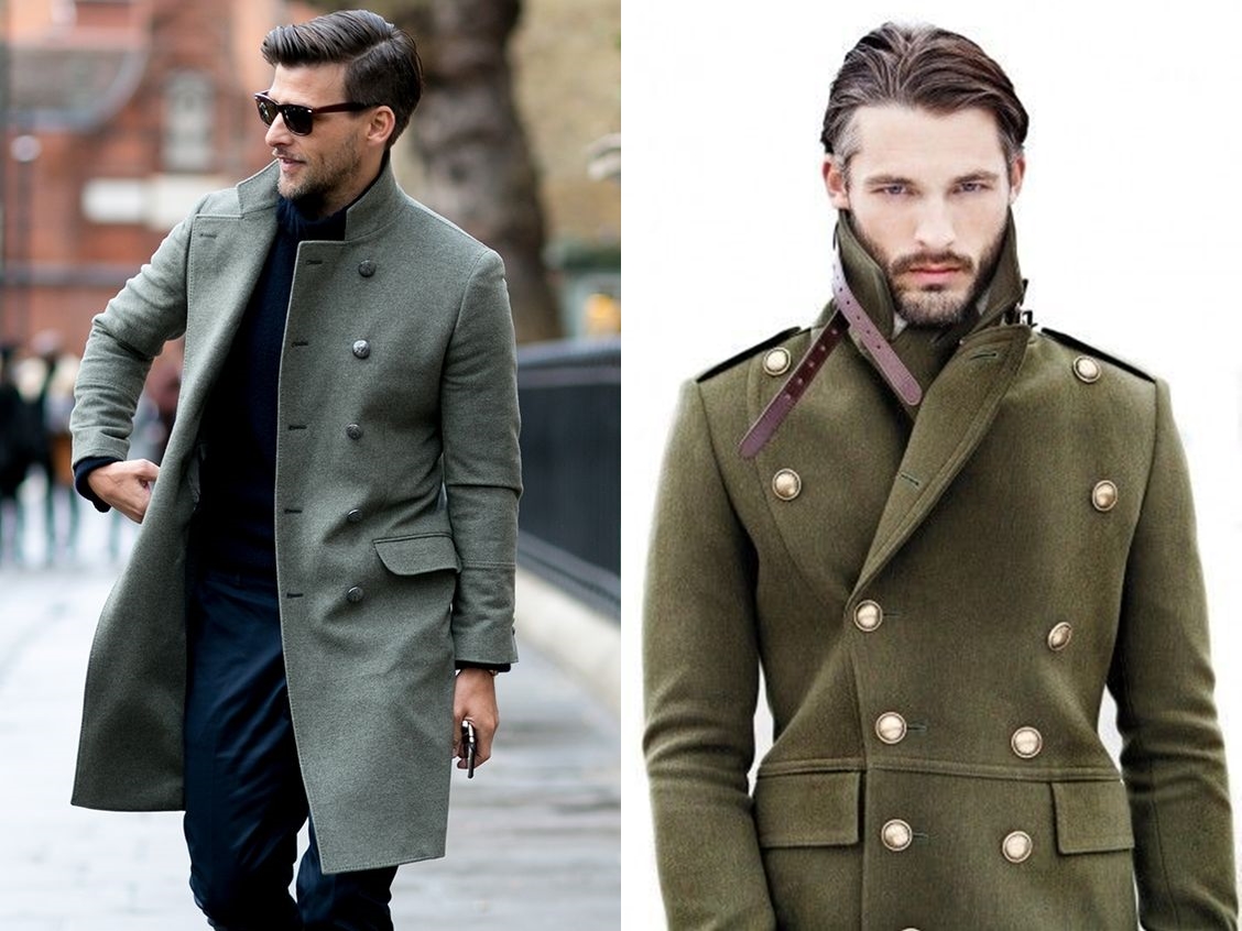 casaco masculino estilo militar