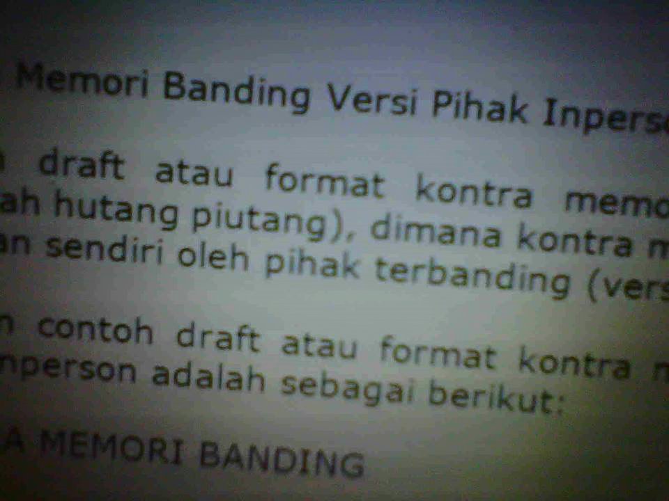 Kantor Advokat Amp Pengacara Medan Contoh Kontra Memori