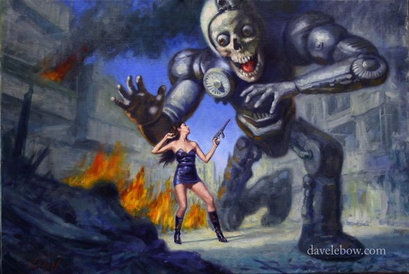 As surreais e fantásticas pinturas vintage com um toque de terror e heavy metal de Dave Lebow Dave Lebow deviantart arte pinturas vintage surreais fantasia heavy metal terror ficção lovecraft