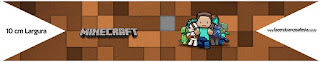 Banderitas para comida Gratis para Fiesta de Minecraft. Banderitas para comida Gratis para Fiesta de Minecraft.