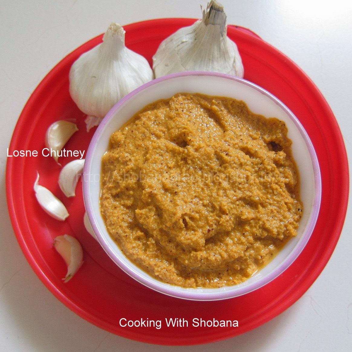 Cooking With Shobana LOSNE CHUTNEY (GARLIC CHUTNEY)