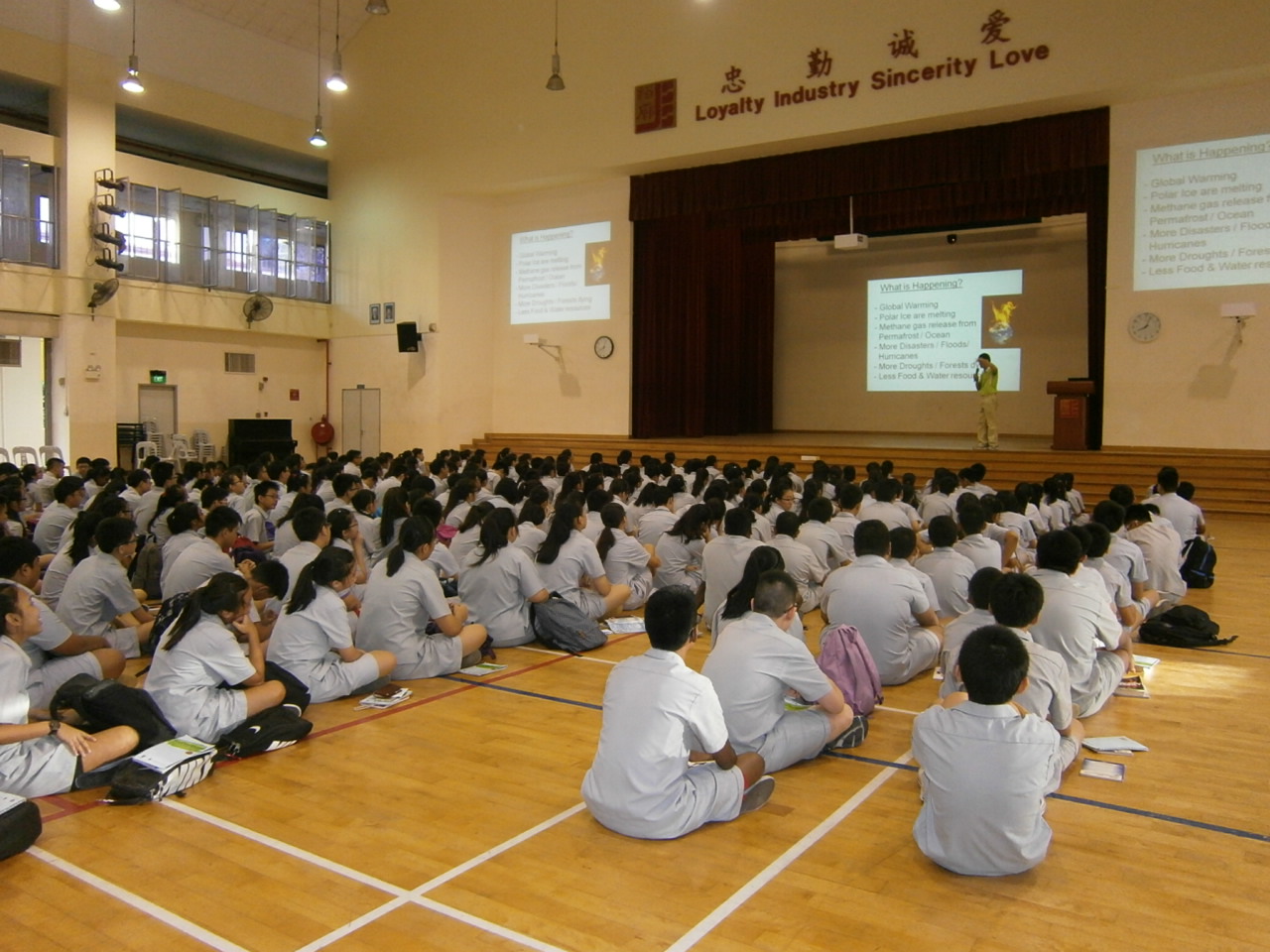 SOS Global warming: Assembly Talk @ Jurong Secondary (21 Jul)