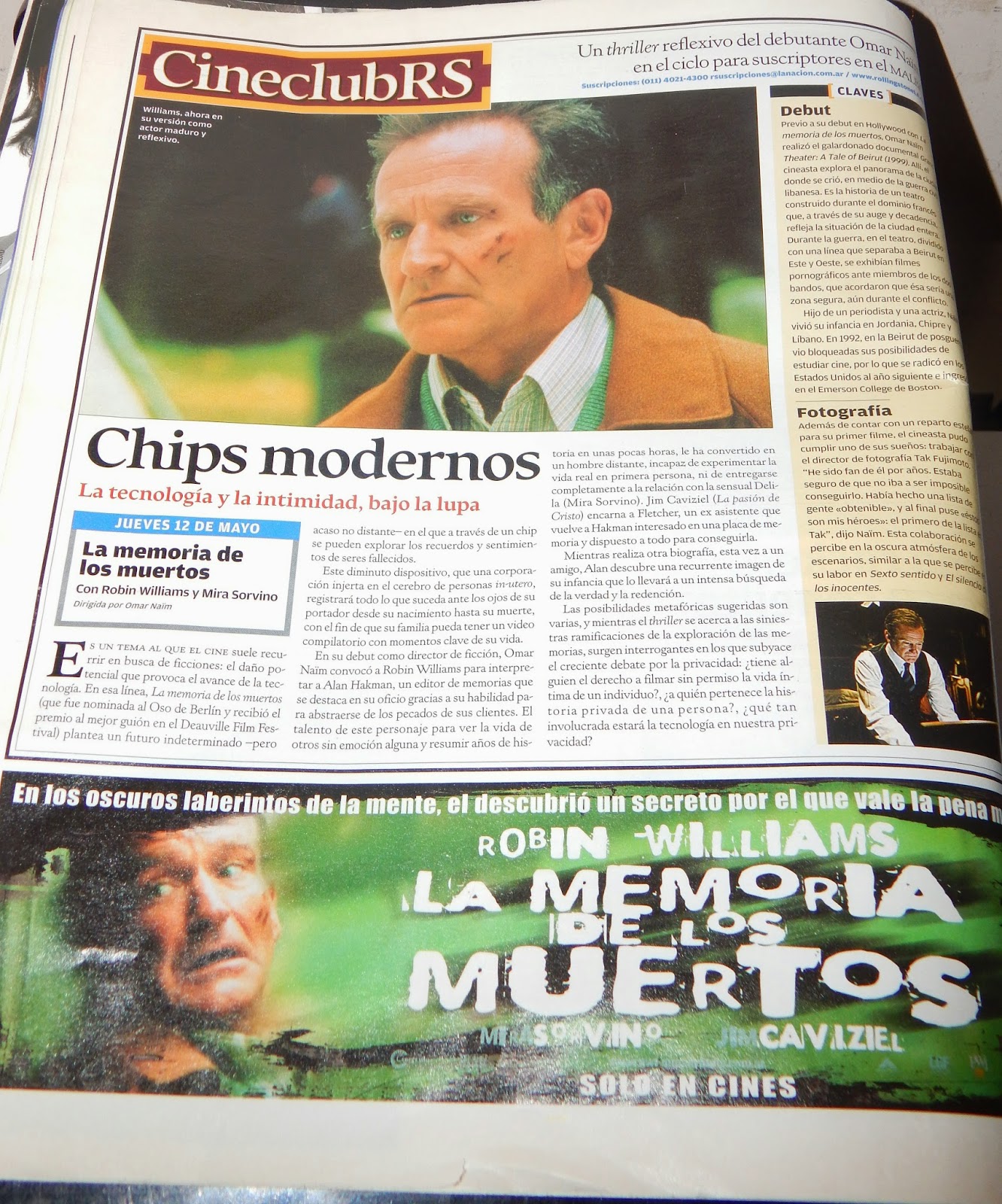 COSAS VARIAS película La memoria de los muertos