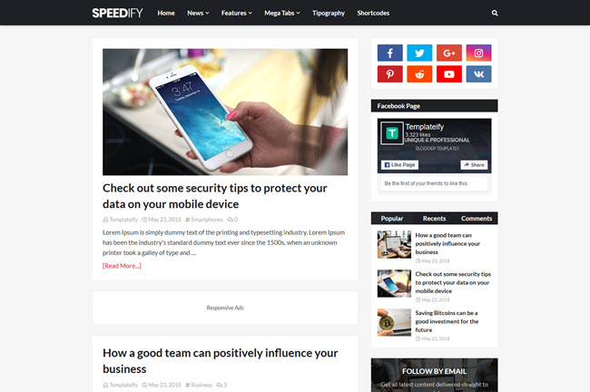 Speedify - Premium Blogger Template Speedify - Premium Blogger Templates