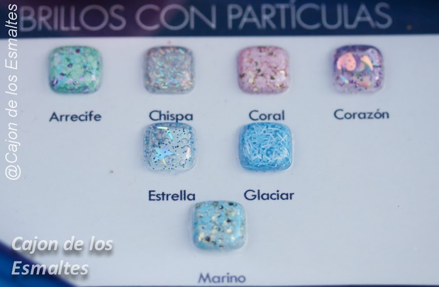 Carta de colores con glitter o brillos - Masglo