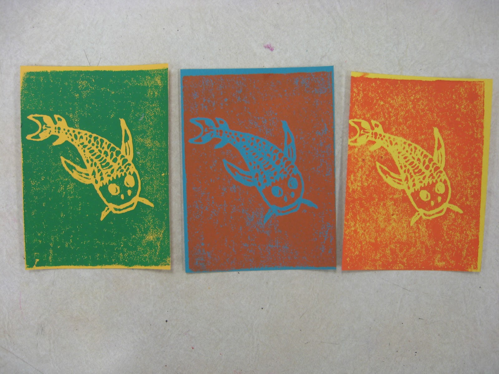 Miss Young's Art Room: 6th Grade Koi Fish Printmaking