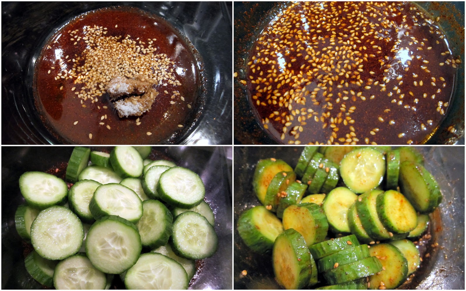 Sophie in the Kitchen Korean Spicy Pickled Cucumbers