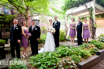 Bridal Party in Garden at Chase Court in Baltimore