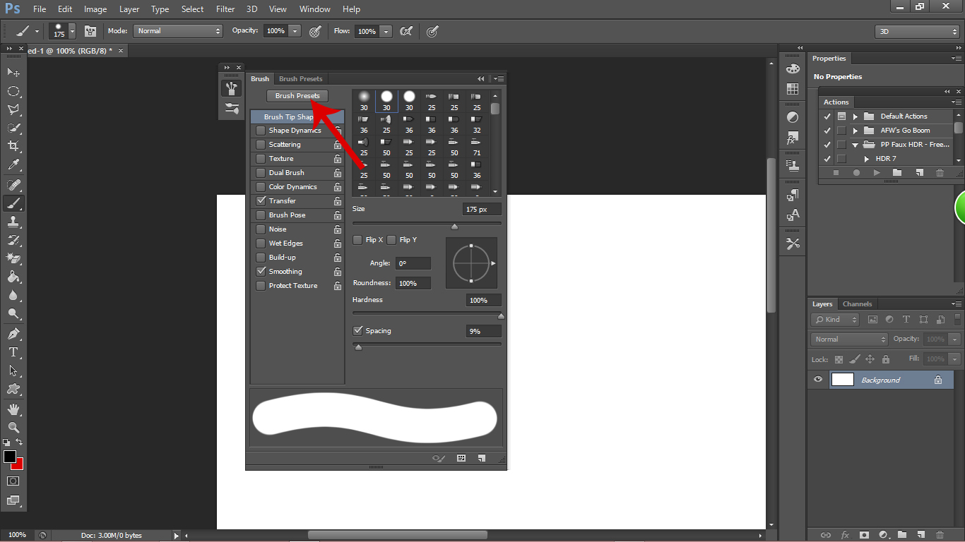 Cara menambahkan Brush di cs6 Banyak Cara