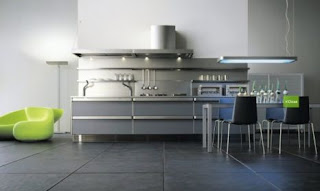 Silver Kitchen Cabinets Design Photo