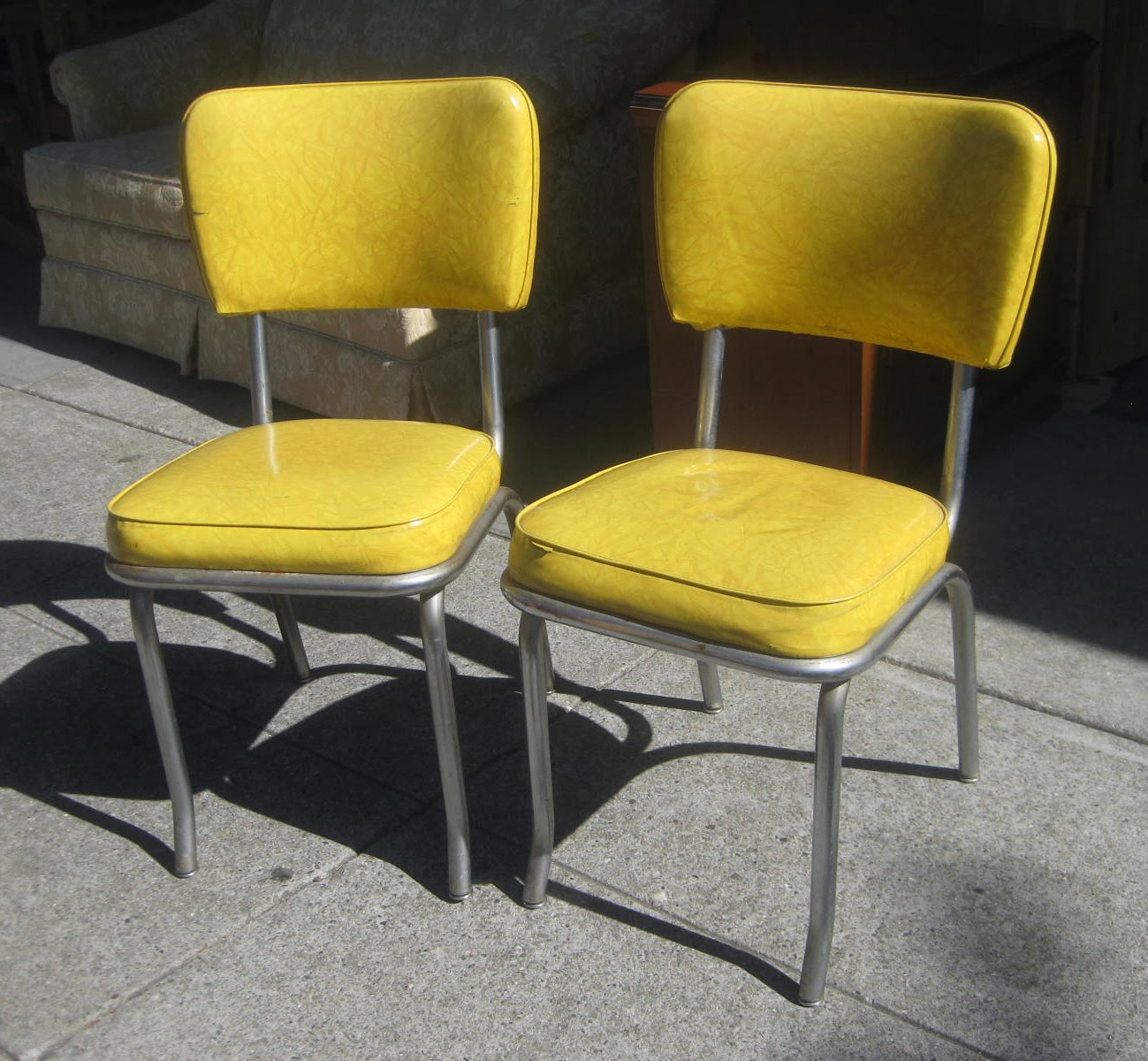 UHURU FURNITURE & COLLECTIBLES SOLD Pair of '50s Kitchen Chairs 50