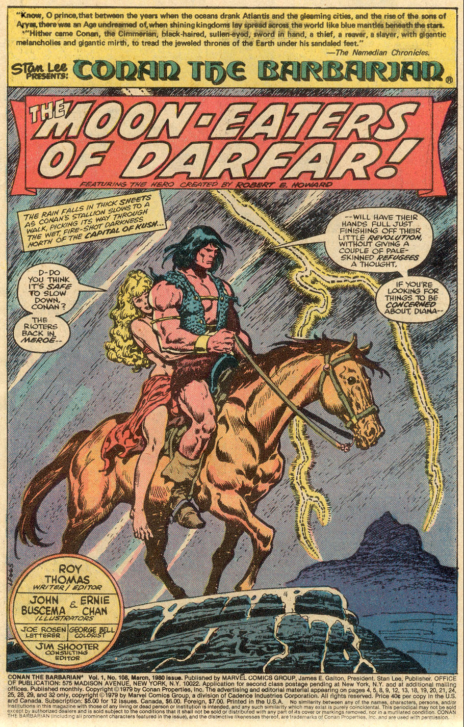 Read online Conan the Barbarian (1970) comic -  Issue #108 - 2