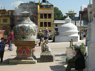 shops around Boudhanath Stupa - Kathmandu