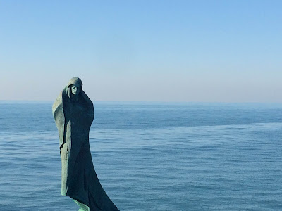 Saint Anthony bronze statue in Marina di Pietrasanta