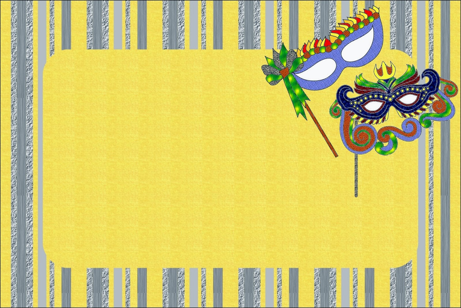 Mascaras De Carnaval Invitaciones Para Imprimir Gratis Ideas Y