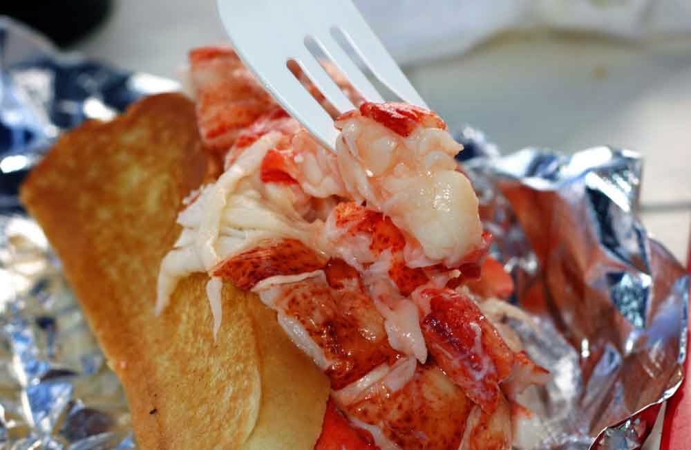 An Eat'n Man Lobster Rolls at Red's Eats