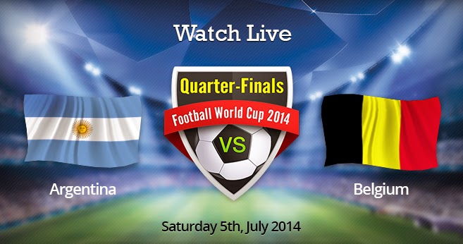 Get ready football fans for Argentina will take on Belgium for the third quarter-finals of the FIFA 2014 World Cup at Estadio Nacional de Brasilia in Brasilia on Saturday, July 5, 2014.