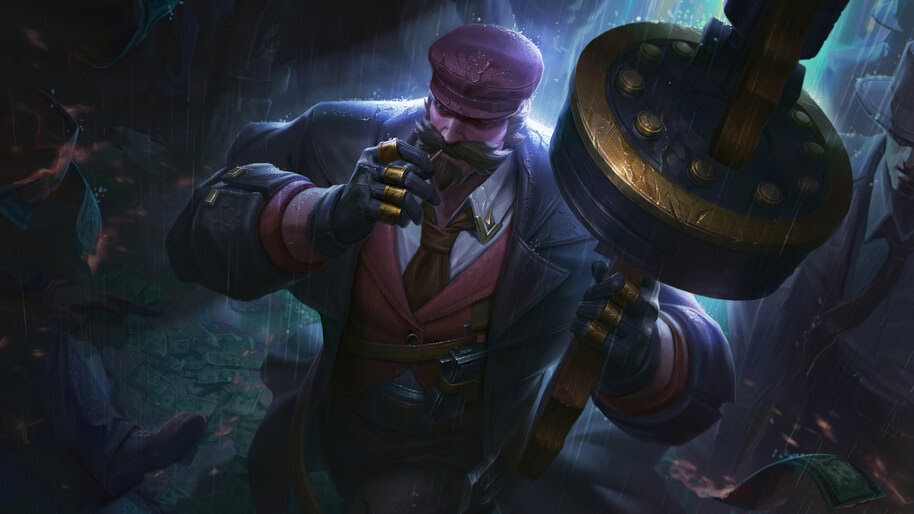 LoL, Wild Rift, Graves, Mafia, Skin, Splash, Art, 4K, #5.2022