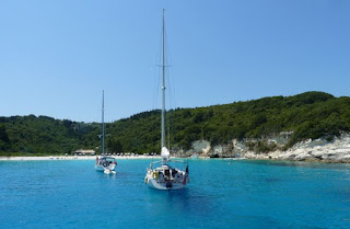 Playa de Voutoumi o Voutomi, costa este de la Isla de Antipaxos.