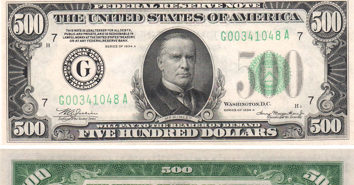 THE DAVE MOSIER BLOG: The $500 bill