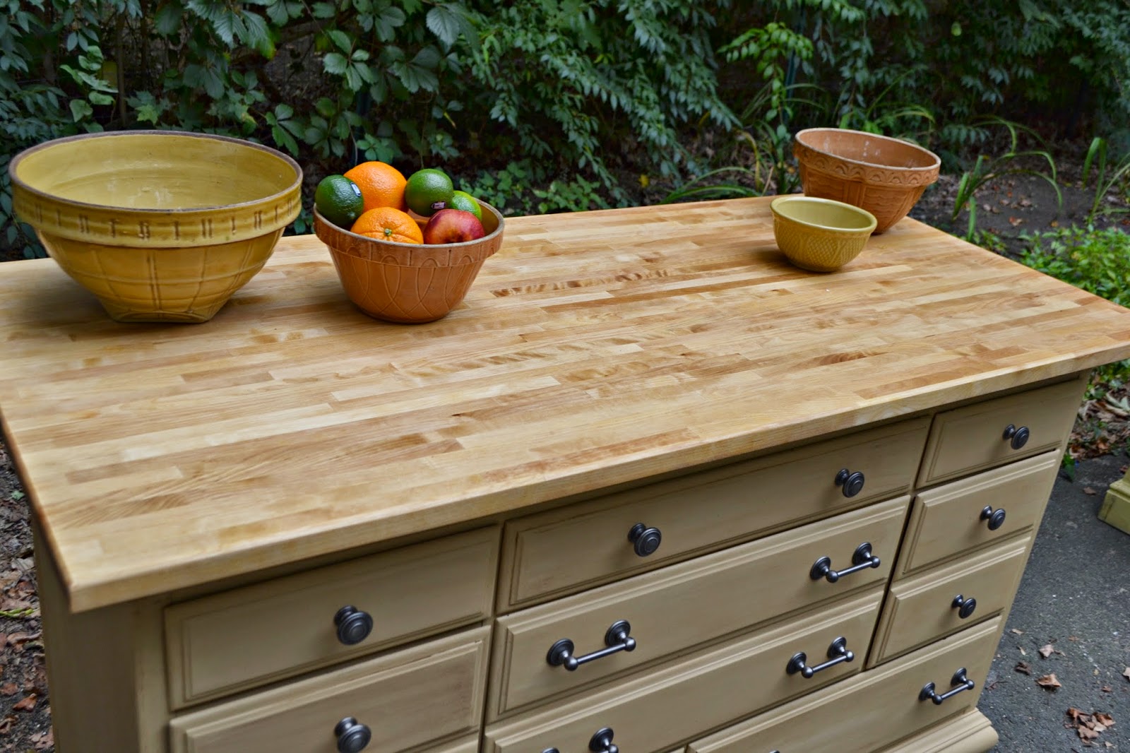 Heir and Space A Butcher Block Kitchen Island