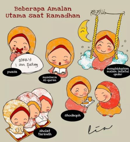 KUMPULAN GAMBAR KARIKATUR RAMADHAN LUCU | Animasi Bergerak Lucu Terbaru