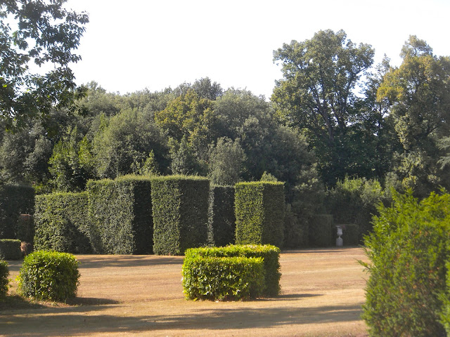 spectacular hedge-cutting lines the main lawn