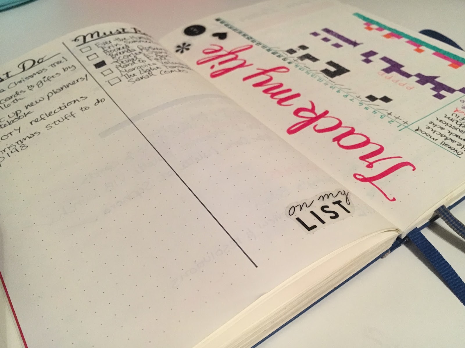 Step By Step Christmas Weekly Bullet Journal Spread