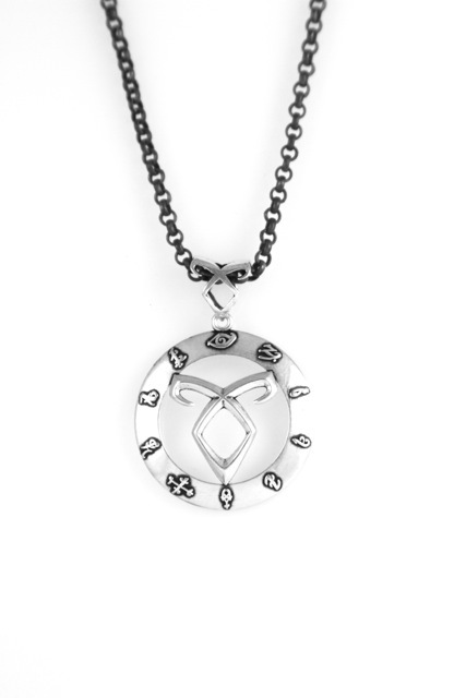 Angelic Power Rune Necklace - Stainless Steel Pendant Inspired By Shadowhunters, 3.5cm X 3.5cm, Comes In Velvet Gift Bag - View #6