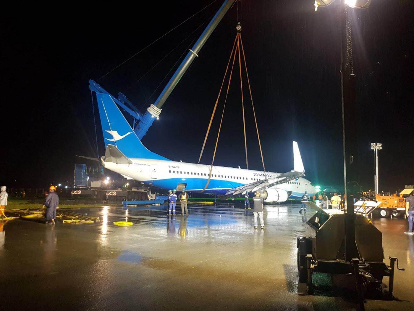 샤먼항공 마닐라공항 활주로 이탈 사고