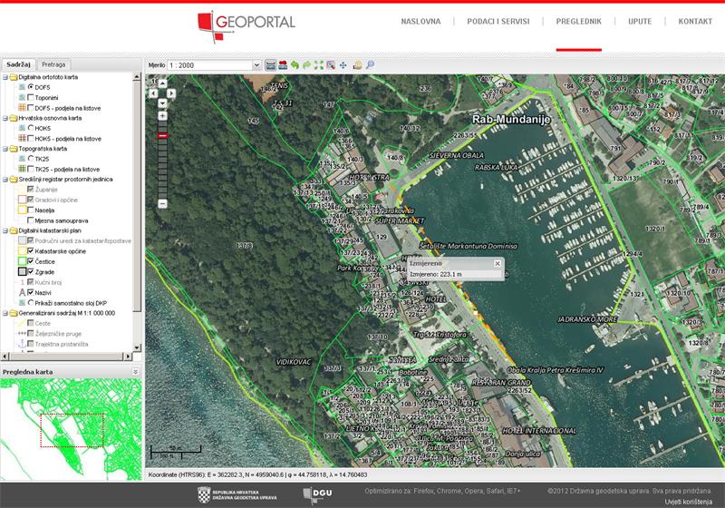 hrvatska osnovna karta snimke iz zraka Katastar i Gruntovnica hrvatska osnovna karta snimke iz zraka