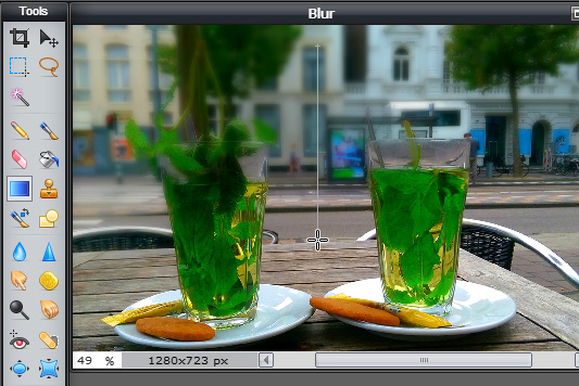 How to apply a blur filter to a background image