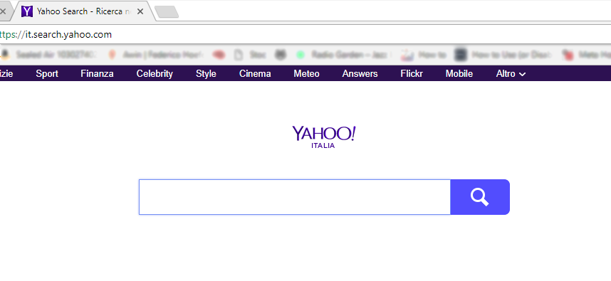 Pagina apertura Chrome Yahoo