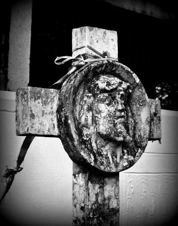A cross in a cemetery