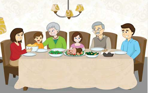 آداب الطعام العائلي تجربة الطعام العائلية
