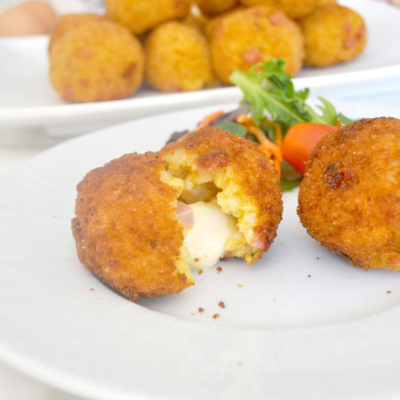 Cooking with Manuela Italian Arancini with Ham and Mozzarella