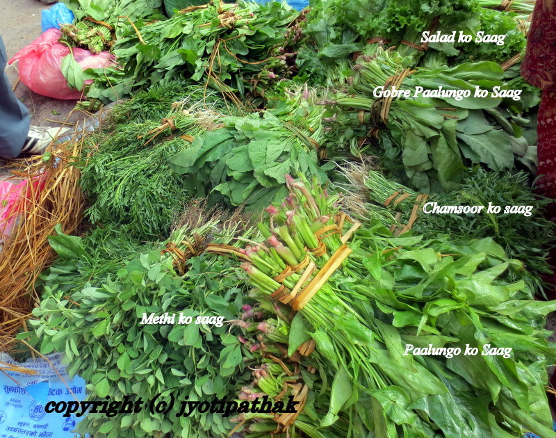Taste of Nepal Green Leafy Vegetables सागपात हरु (Part 1)