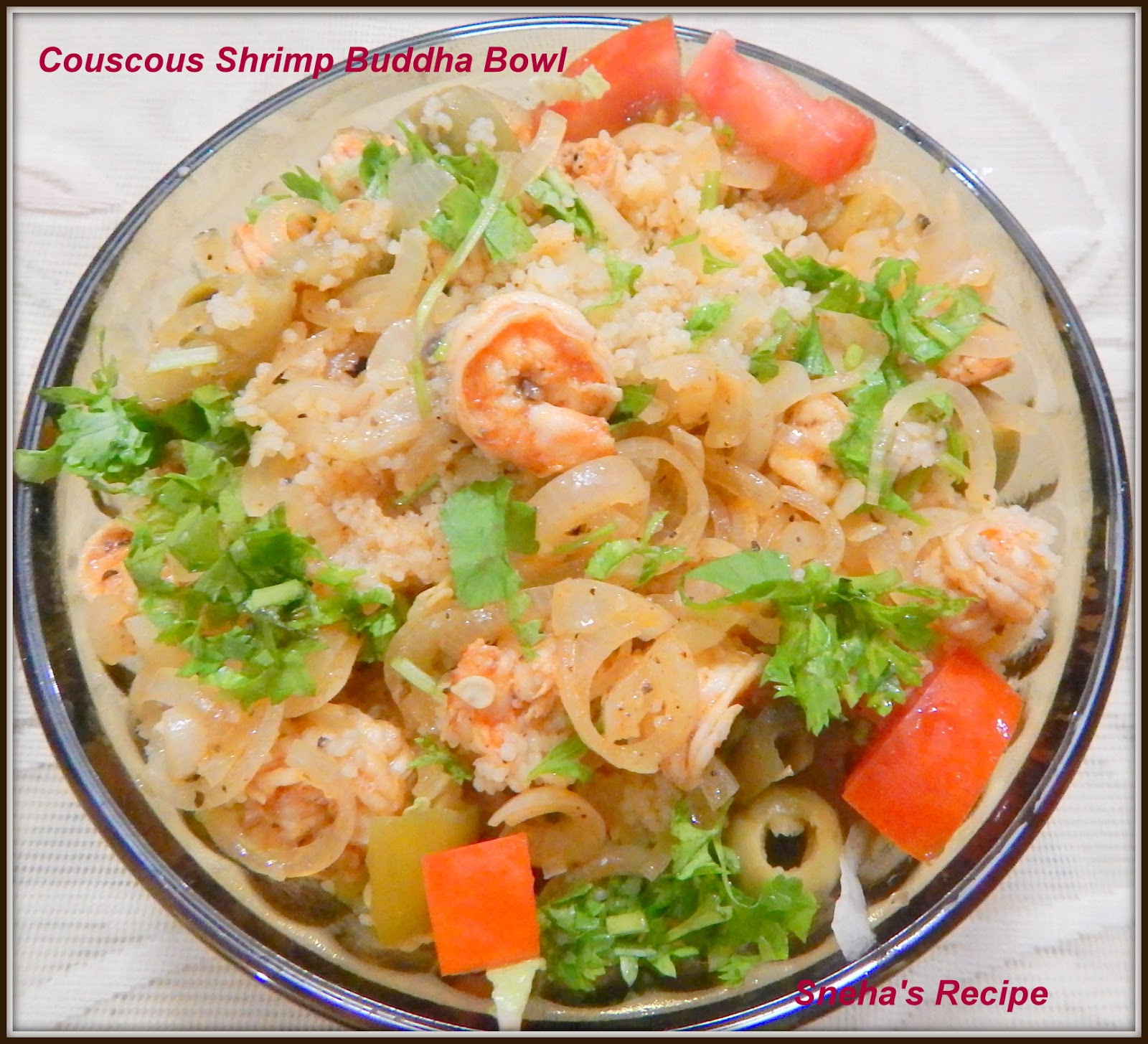 Couscous Shrimp Buddha Bowl Fishfridayfoodies Sneha's Recipe