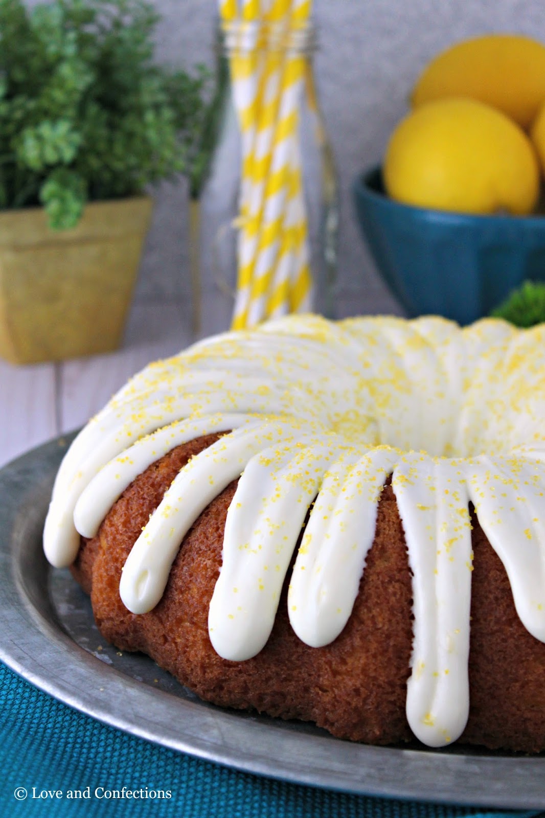 Love and Confections: Easy Lemon Pudding Bundt Cake #EasterSweetsWeek