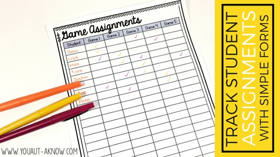 Keep track of Take Home Game assignments with this quick checklist. List student names and check off which games you have sent home. This will ensure each student takes home a different game each week and they share skills learned with their families.