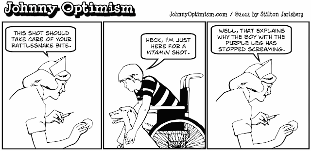 johnnyoptimism, johnny optimism, medical humor, sick jokes, nurse, shot vaccination