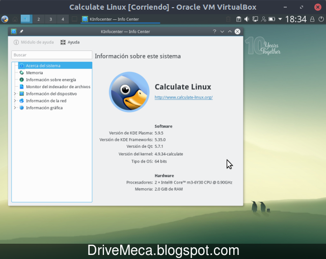 Calculate Linux y versiones